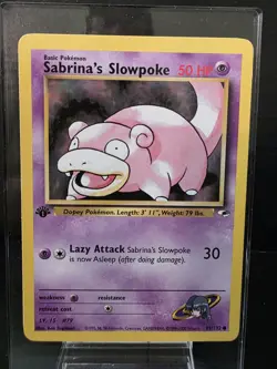 Pokemon TCG 1st Edition Sabrina’s Slowpoke 95/132 Gym Heroes NM - Image 1