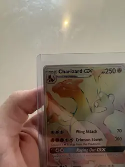 2017 POKEMON SUN & MOON BURNING SHADOWS #150/147 CHARIZARD GX SECRET RARE - Image 3