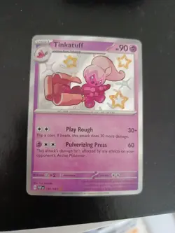 Tinkatuff 166/091 Paldean Fates Shiny Holo Rare Pokemon TCG - NM - Image 1