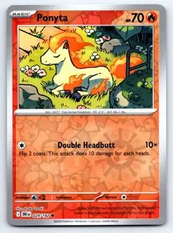 Pokemon Ponyta SV10: Destined Rivals DRI Common Reverse Holo 029/182 NM - Image 1