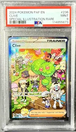 POKEMON 2024 Paldean Fates Special Illustration Rare CLIVE #236 PSA 9 Mint RARE - Image 1