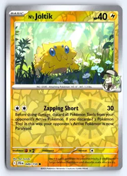 N's Joltik 049/159 Common Journey Together Pokemon Reverse Holo NM - Image 1