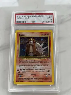 2001 Pokemon Neo Revelation #6 Entei Holo PSA 9 MINT - Image 1