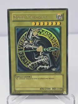 *FADED* YuGiOh Dark Magician Ultra Rare SDY-006 2002 Moderately Played - Image 1