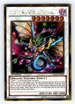 Yugioh Ancient Pixie Dragon PGLD-EN006 Gold Secret Rare - NM 💎 - Image 1