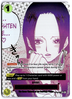You'll Frighten Me... Alternate Art OP14-118 The Azure Sea's Seven One Piece - Image 1