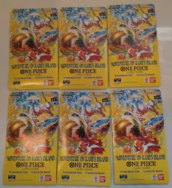 6x One Piece OP15 Adventure On Kami’s Island Sleeved Booster Packs English Lot - Image 1