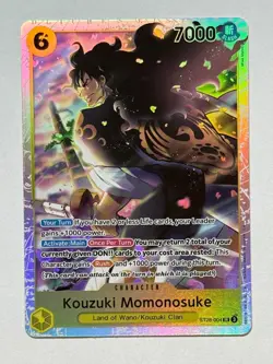 One Piece TCG Kouzuki Momonosuke ST28-004 Foil SR Starter Deck 28 GRN/YLW Yamato - Image 1