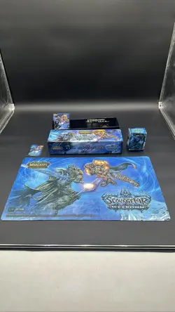 WoW TCG Scourgewar Icecrown Epic Playmat, Collector Box, and Deck Box - Image 1