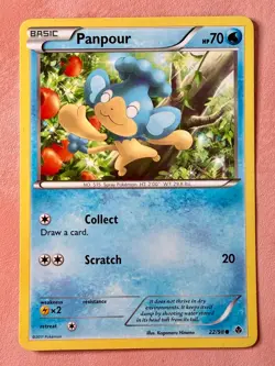 Panpour~ Cute Blue Pokemon Cards | Water & Pastel Aesthetic Gallery - Image 1
