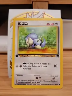Dratini 53/82 Team Rocket 1st Edition Common Pokemon Card NM - Image 1