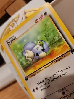Dratini 53/82 Team Rocket 1st Edition Common Pokemon Card NM - Image 2