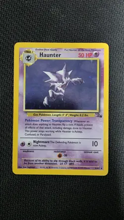 1999 Pokemon Haunter 6/62 Fossil Holo Rare Wizards Unlimited Edition Card - Image 1