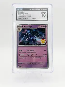Pokemon TCG CGC 10 Ceruledge 040/091 Holo Pokemon Day Promo Card 2024 - Image 1