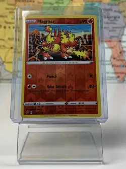 SHIPS SAME DAY Pokemon Card Magmar 029/192 Reverse Holo Basic Fire Type 2020 - Image 1