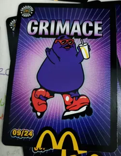 MCDONALD'S CARDS - 09 Grimace [UNUSED code] - Image 1
