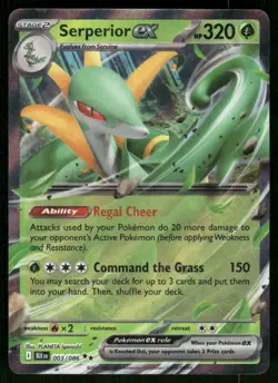 Pokemon Cards Serperior ex 003/086 Black Bolt Holo Double Rare NM - Image 1