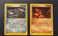 Groudon ex 002 & Kyogre ex 001 - Nintendo promo- English - Both Cards LP+ - Image 2