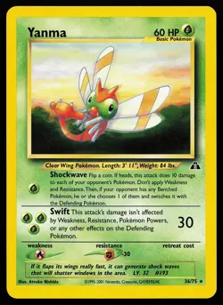 Yanma 36/75 Rare Neo Discovery Pokemon Card - Image 1