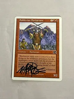 MTG Balduvian Barbarians 6th Edition Artist Proof and Signature Signed Poole - Image 1