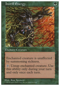 MTG Magic the Gathering Instill Energy (304/460) Fifth Edition LP - Image 1