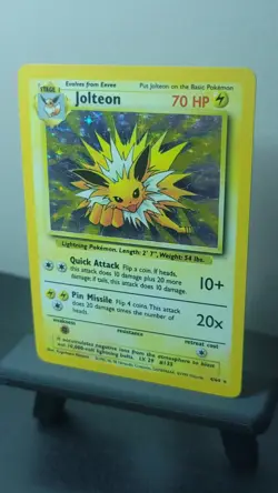 Pokemon Jolteon 4/64 Jungle Holofoil No Symbol Misprint Error Moderately Played - Image 2