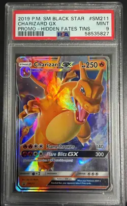 Charizard GX SM211 Pokemon TCG 2019 Promo Holo Hidden Fates PSA 9 Mint - Image 1