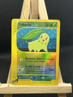 Chikorita 099/165 Expedition Base Set Reverse Holo 2002 Pokemon HPDmg E-Series - Image 1