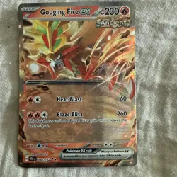 Gouging Fire ex 038/162 SV05: Temporal Forces Holo Double Rare Pokemon Card NM - Image 1