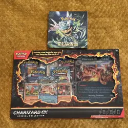 Pokemon Twilight Masquerade Mask of Change Booster Box Japanese & Charizard Set - Image 1