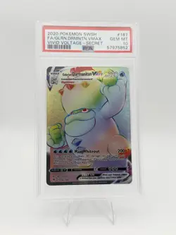 Galarian Darmanitan VMAX 2020 Pokemon Vivid Voltage PSA 10 #187 - Image 1