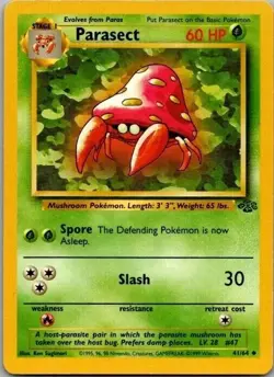Parasect 41/64 Jungle Uncommon Heavy Play Pokemon DNA GAMES - Image 1