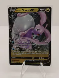 Pokemon Cards Hisuian Goodra V 135/196 Lost Origin Holo Rare V NM - Image 1