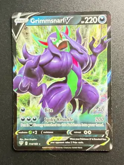 Grimsnarl V 114/159 | Pokemon Darkness Ablaze | Ultra Rare | NM - Image 2