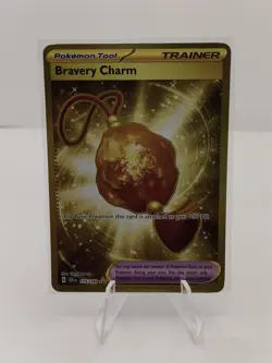 Bravery Charm 175/142 Hyper Rare Pokemon TCG SV07: Stellar Crown NM - Image 1