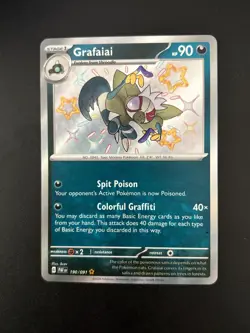 Grafaiai 190/091 Pokemon Paldean Fates | Baby Shiny Holo | NM - Image 2