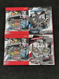 Pokemon Black Bolt & White Flare Binder + Poster Collection 2 Pack Collection - Image 1