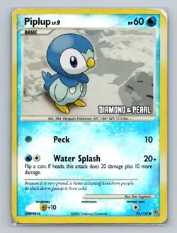 Pokemon Burger King Promos #093/100 Piplup Promo - Image 1