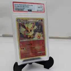 2010 POKEMON HEARTGOLD & SOULSILVER UNDAUNTED #26 FLAREON PSA 8 - Image 3