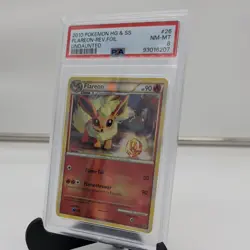 2010 POKEMON HEARTGOLD & SOULSILVER UNDAUNTED #26 FLAREON PSA 8 - Image 4