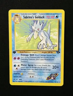 Sabrina's Golduck 30/132 1st Edition Rare - Gym Challenge Pokemon WoTC 2000 - Image 1