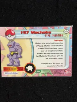 Topps Chrome Pokemon TV Animation Card #67 Machoke - Image 2