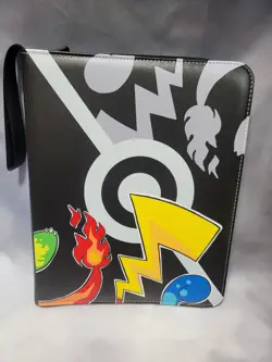 Pokemon 9 Pocket Zipper Binder Trading Card Album 3 Ring Black NEW - Image 1