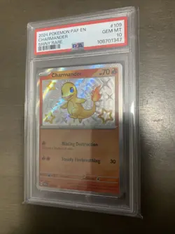 Charmander 2023 Pokemon PAL EN Shiny Holo Rare 109/091 PSA 10 GEM MINT - Image 1