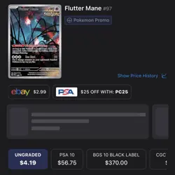 SEALED Pokemon Flutter Mane 097 Sv: Scarlet & Violet Promo Holo Basic Ancient - Image 4