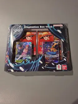 One Piece Illustration Box Vol. 6 & OP-14 Sleeved Booster Packs (1 Box, 4 Packs) - Image 1