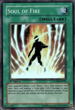 Soul Of Fire - Super Rare 1st Edition FOTB-EN031 - MP - YuGiOh - Image 1