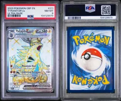 2023 Pokemon OBF EN, TYRANITAR ex, 211, ULTRA RARE, PSA 8, NM-MINT - Image 3