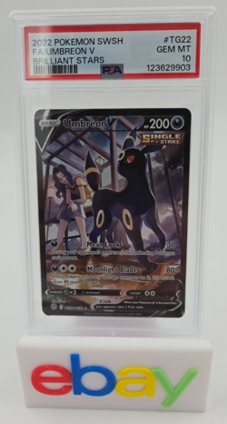 Umbreon V TG22 Full Art 2022 Pokemon Brilliant Stars Trainer Gallery PSA 10 - Image 1