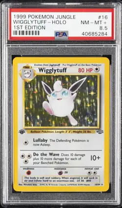 1999 POKEMON JUNGLE 1ST ED #16 WIGGLYTUFF-HOLO PSA 8.5 - Image 1